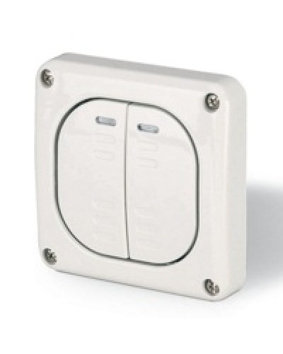 Выключатель однополюсный, двухклавишный DKC DIS1373022 в Волгограде Аксессуары для стоек и шкафов Pintop.ru