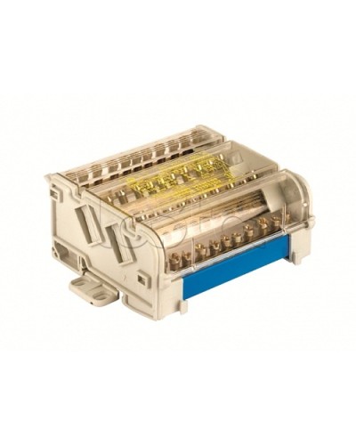 Блок распределительный на DIN рейку 4р 160А, 5х7мм 1х8мм 1х9мм 1х12мм DKC BD16084 в Волгограде Аксессуары для стоек и шкафов Pintop.ru