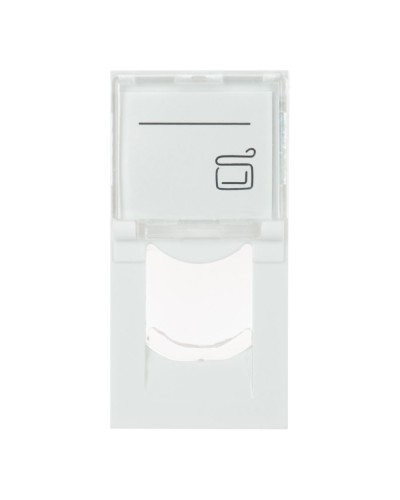 Адаптер 22,5х45 мм со шторкой для модуля Keystone, 1 порт (модуль), белый Datarex (DR-513200) в Волгограде Проходные адаптеры и розетки оптические Pintop.ru