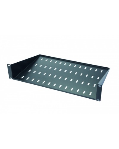 Полка консольная 2U, до 15 кг, глубина 400 мм Eurolan 60A-02-40-11BL в Волгограде Полки для шкафов и стоек Pintop.ru