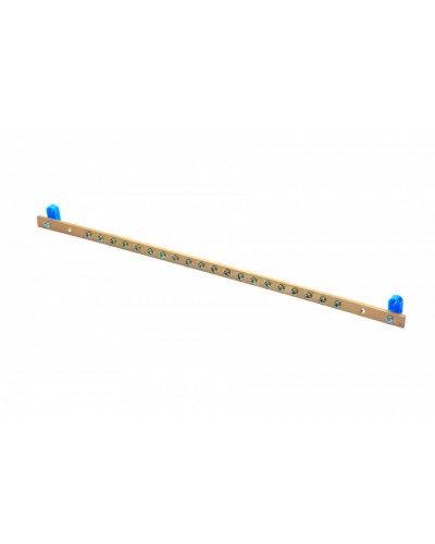 Шина заземления 19 (500 мм), 20 точек, 5 × 15 мм Eurolan 60A-14-11GR в Волгограде Аксессуары для стоек и шкафов Pintop.ru