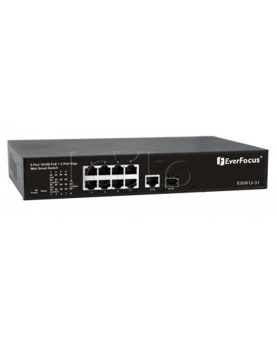 Коммутатор PoE 8-портовый EverFocus ES0812-31 в Волгограде Коммутаторы Pintop.ru