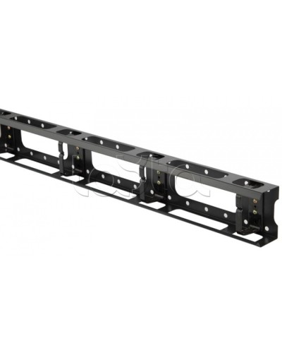 Организатор кабельный металлический вертикальный 32U, черный Hyperline CMV-32U-ML в Волгограде Аксессуары для кабель-канала Pintop.ru