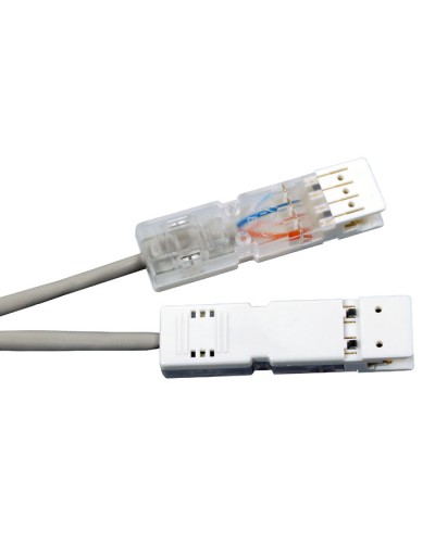 Патч-корд 110 тип-110 тип, 2 пары, Cat.5, LSZH, 2 м серый Hyperline PC-110-110-2P-C5-2M-LSZH-GY в Волгограде Патч-корды и пигтейлы Pintop.ru