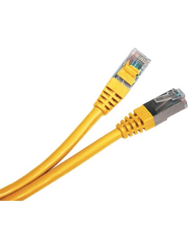 Патч-корд экранированный Hyperline PC-LPM-STP-RJ45-RJ45-C5e-0.5M-LSZH-YL в Волгограде Патчкорды (медные) Pintop.ru