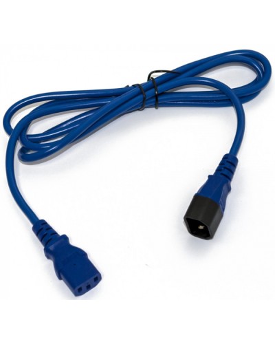 Кабель питания монитор-компьютер Hyperline PWC-IEC13-IEC14-1.0-BL в Волгограде Патч-корды и пигтейлы Pintop.ru