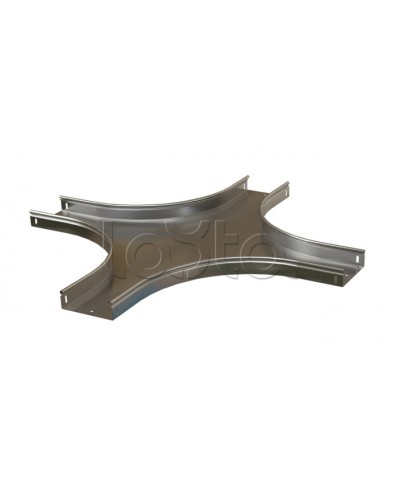 Ответвитель X-образный горизонтальный плавный Hyperline RST-CXS-150-80-0,8-R100-SZ в Волгограде Аксессуары для лотков Pintop.ru