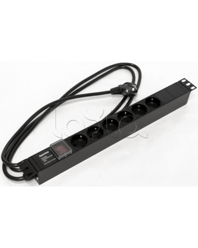 Блок розеток Hyperline SHE19-6SH-S-2.5EU в Волгограде Блоки розеток Pintop.ru