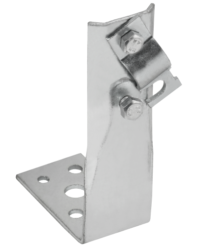 Держатель проводника круглого 6-10мм винтовой угловой h=150мм оцинкованная сталь IEK (ZDP87-11-1-16-150) в Волгограде Крепеж Pintop.ru