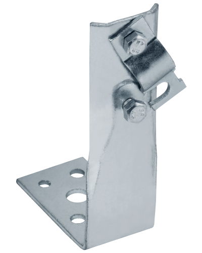 Держатель проводника круглого 6-10мм винтовой угловой h=60мм оцинкованная сталь HDZ IEK (ZDP87-14-1-16-60) в Волгограде Крепеж Pintop.ru