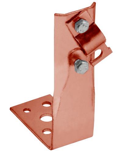 Держатель проводника круглого 6-10мм винтовой угловой h=150мм медь IEK (ZDP87-50-1-16-150) в Волгограде Крепеж Pintop.ru