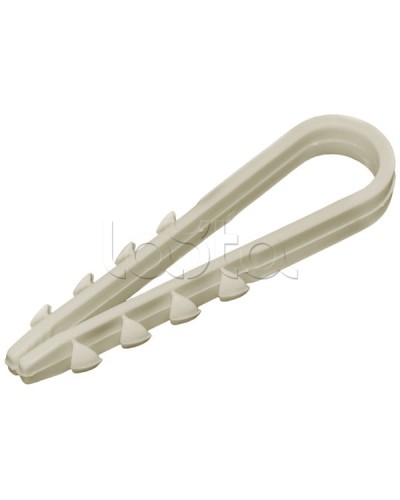 Дюбель-хомут 5-8 мм нейлон белый (100шт) IEK UHH35-5-8-100 в Волгограде Стяжки-хомуты Pintop.ru