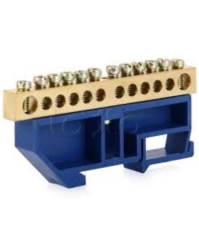 Шина нулевая с DIN-изолятором ШНИ-8x12-10-Д-С IEK YNN10-812-10D-K07 в Волгограде Клеммные колодки Pintop.ru