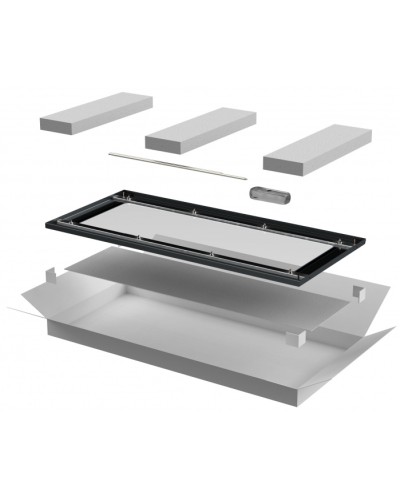 ITK LINEA E Дверь стеклянная 600мм шкафа 33U чер. (LE05-33U6X-DR) в Волгограде Аксессуары для стоек и шкафов Pintop.ru