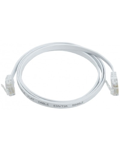 ITK Коммутационный шнур плоский кат.6 UTP 2м белый (PC08-C06U-2M-FL) в Волгограде Патч-корды и пигтейлы Pintop.ru
