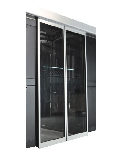 Дверь коридора развижная автоматическая 1200 мм для шкафов LANMASTER DCS 42U, стекло, key-card замок LANMASTER LAN-DC-SDRAL-42Ux12 в Волгограде Аксессуары для стоек и шкафов Pintop.ru