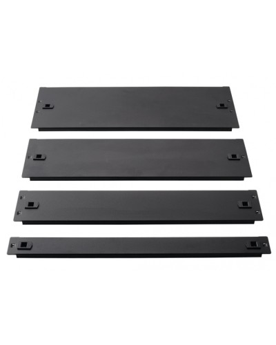 Фальш-панель металлическая 19 2U, быстросъемная, черная LANMASTER LAN-DC-TLMFP-2U в Волгограде Аксессуары для стоек и шкафов Pintop.ru