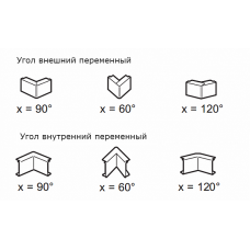 Угол внутренний/внешний переменный для мини-канала 32х12.5 LEGRAND 030251