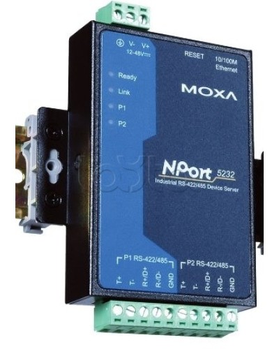 Сервер 2-портовый RS-422/485 в Ethernet Moxa NPort 5232I в Волгограде Дополнительное оборудование для ОПС Pintop.ru