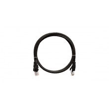Шнур коммутационный 2хRJ45/8P8C, U/UTP, 4 пары, Кат.5е, LSZH, черный (0,3м) NIKOMAX NMC-PC4UD55B-003-C-BK