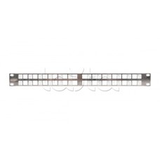 Панель коммутационная 19", 1U, наборная, под 24 угловых модуля Keystone серии AN NIKOMAX NMC-RP24-BLANK-AN-1U-MT