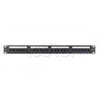 Панель коммутационная NIKOMAX NMC-RP24UD2-ES-1U-BK