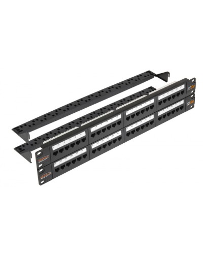 Патч-панель 19, 2U, 48xRJ45 NIKOMAX (NMC-RP48UD2-2U-BK) в Волгограде Патч панель Pintop.ru
