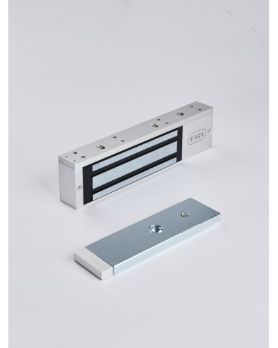 R-Lock RL-EM350-LSS - Электромагнитный замкок, 350кг, DC12/24B, цвет серебристый сатинированный алюминий RAL 7047, два датчика втроены в корпус замка: датчик Холла и магнито-контактный датчик в Волгограде Электромагнитные замки Pintop.ru