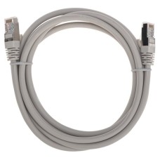 Патч-корд S/FTP, CAT 6A (10G), RJ45-RJ45, 28AWG, LSZH, серый, 2м REXANT 02-0390-2