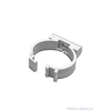 Держатель с защелкой Экопласт для труб D25мм, АБС, белый (50 шт)