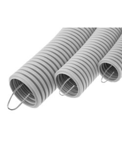 Труба HFFR гофрир. тяжелая, с зондом, без галогена, ППЛ 20мм Экопласт 21120HFR-W в Волгограде Труба гофрированная Pintop.ru