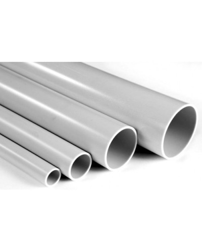 Труба гладкая ПВХ жесткая легкая диам 40, цвет серый (3м) Экопласт 30040 в Волгограде Гладкая труба Pintop.ru
