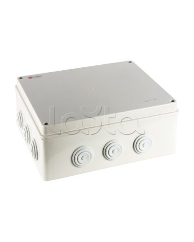 JBS300 Коробка огн. Е110 о/п, 300х250х120,12 вых.,IP65, 5Р (2.5-16 мм2), цвет серый Экопласт (43030HF-GR) в Волгограде Коробки (ОКЛ) Экопласт Pintop.ru