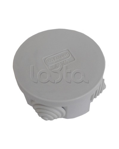 Коробка распределительная о/п с крышкой D65х35 мм, 4 вых., без галогена Экопласт 44004HF в Волгограде Распределительные коробки Pintop.ru