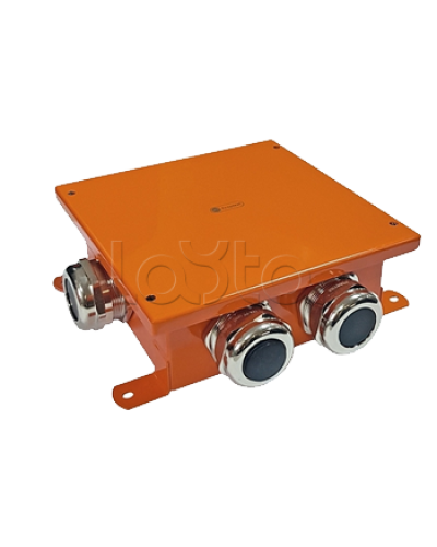 SMB120 Коробка металлическая, огн. E-110,о/п 120х120х60, 4 метал. гермоввода, IP66, 9P, (1,5-6 мм2), цвет оранж. Экопласт (56254) в Волгограде Распределительные коробки Pintop.ru