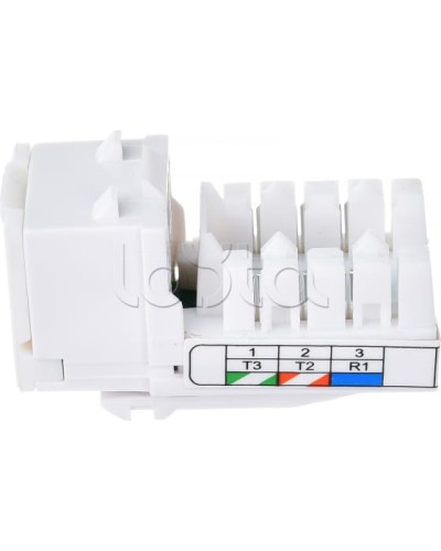 Механизм розетки телефонной (6 контактов) RJ-12 LK45 (Экопласт) (855600) в Волгограде Розетки компьютерные и телефонные Pintop.ru