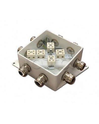 Коробка монтажная огнестойкая Гефест КМ-О (10к*10,0)-IP66-120х120, четыре ввода в Волгограде Распределительные коробки Pintop.ru