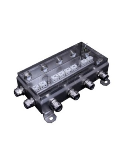 Коробка монтажная огнестойкая Гефест КМ-О (16к*6,0)-IP66 1224нерж, 12 вводов 123х240х60 в Волгограде Распределительные коробки Pintop.ru