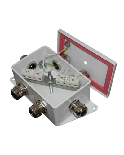 Коробка монтажная огнестойкая Гефест КМ-О (6к)-IP66-d, два ввода 120х80х68 в Волгограде Распределительные коробки Pintop.ru