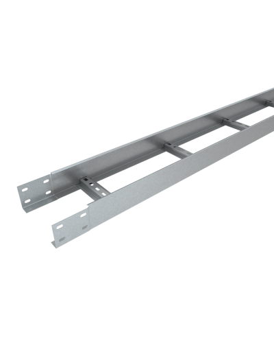 Лоток лестничный 80х600х1,2 L2500 мм Быстрый монтаж КМ-Профиль (LLS80-600-1.2-2500) в Волгограде Кабельные лотки Pintop.ru