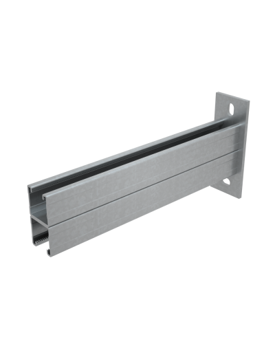 Страт-консоль двойная усиленная 41х41 L150 s:2,5 мм HD85 КМ-профиль (2KSSU41-150 HD85) в Волгограде Аксессуары для лотков Pintop.ru