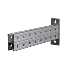 Страт-консоль двойная усиленная 41х41 L600 s:2,5 мм (тройная перфорация) HD КМ-Профиль (2KSSU41-600 3P HD)