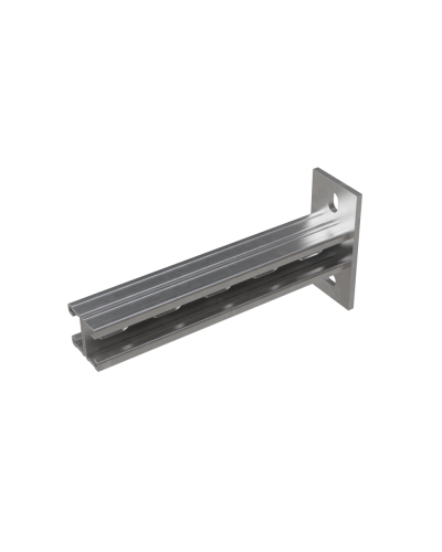 Страт-консоль двойная усиленная развернутая 41х21 L200 s:2,5 мм КМ-профиль (2KSSUR21-200) в Волгограде Аксессуары для лотков Pintop.ru