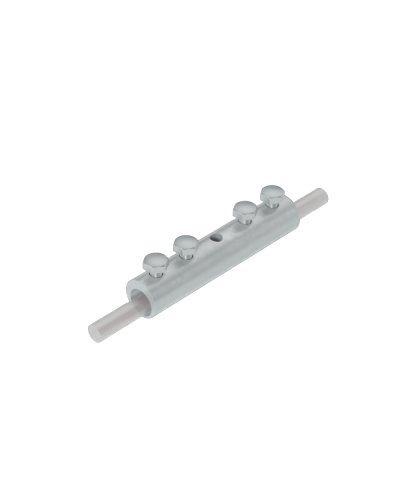 Четырехболтовой сквозной соединитель прутка Ø 5-10 мм INOX304 КМ-Профиль (4SS-D5-10 INOX304) в Волгограде Крепеж Pintop.ru