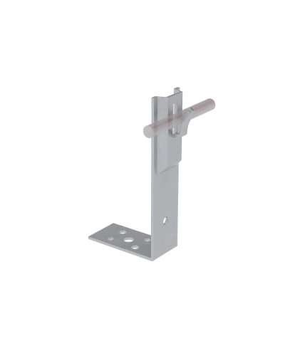 Угловой держатель зажимной для прутка Ø 5-8 мм H150 мм CU КМ-Профиль (UDZ-H150-D5-8 CU) в Волгограде Монтажные материалы Pintop.ru