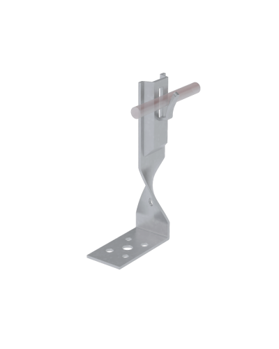 Угловой держатель зажимной скрученный для прутка Ø 5-8 мм H70 мм КМ-Профиль (UDZS-H70-D5-8) в Волгограде Монтажные материалы Pintop.ru