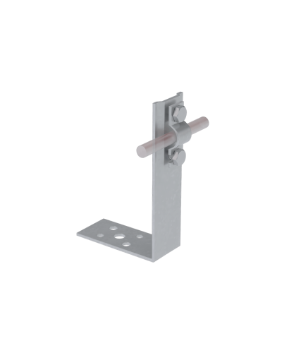 Угловой держатель болтовой для прутка Ø 5-10 мм H60 мм КМ-Профиль (UDB-H60-D5-10) в Волгограде Монтажные материалы Pintop.ru