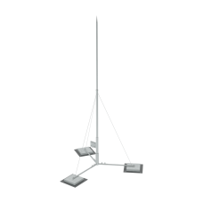 Вольностоящая молниеприемная мачта составная H12,1 м разборное основание HD КМ-Профиль (RTVMR-H12.1 HD)