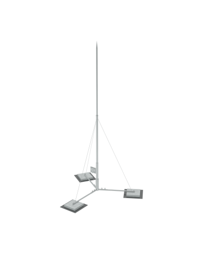 Вольностоящая молниеприемная мачта составная H12,1 м разборное основание HD КМ-Профиль (RTVMR-H12.1 HD) в Волгограде Монтажные материалы Pintop.ru