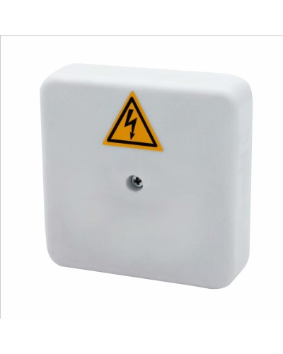 Коробка распределительная огнестойкая КРОПС-П0, IP41, габаритные размеры 75х75х20 мм, для кабелей сечением до 2,5 мм2, 4 клеммы КМ-Профиль (FRJB-KM-P0-2.5-04-КРОПС-IP41) в Волгограде Распределительные коробки Pintop.ru